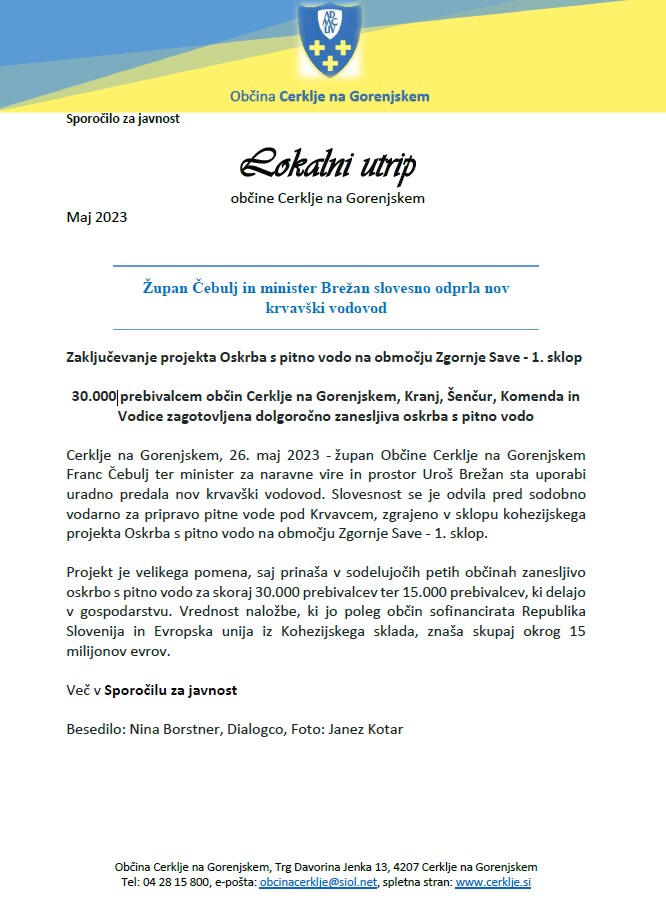 Lokalni utrip maj 2023